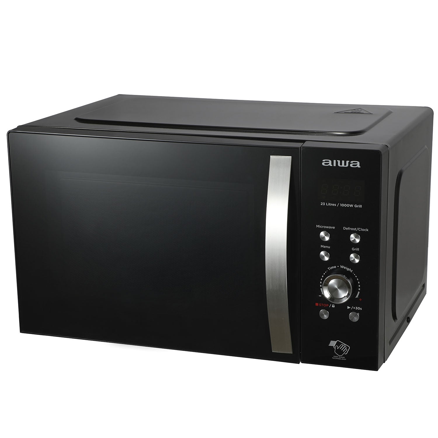 Aiwa MW-230DG/BK Mikrohullámú sütő, grillező funkcióval, 23 literes belső térrel