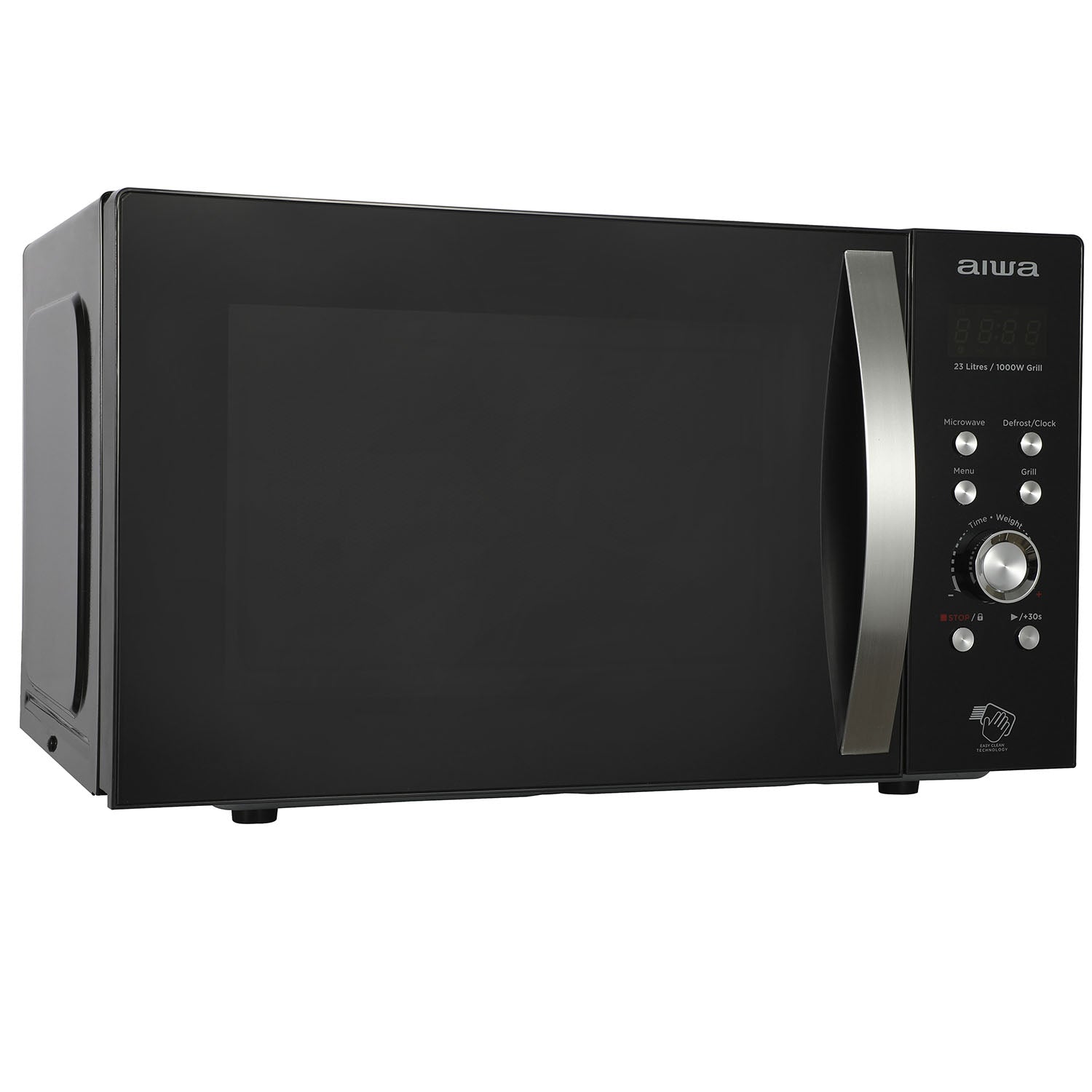 Aiwa MW-230DG/BK Mikrohullámú sütő, grillező funkcióval, 23 literes belső térrel