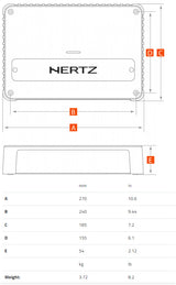 Hertz Venezia V5C Advanced Class D technológiás 5 csatornás hajós erősítő, IPX2 tanúsítvány