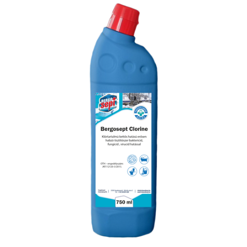 4db Bergosept Clorine 750ml + ajándék Super Pure narancs illatú mosogatószer 5l