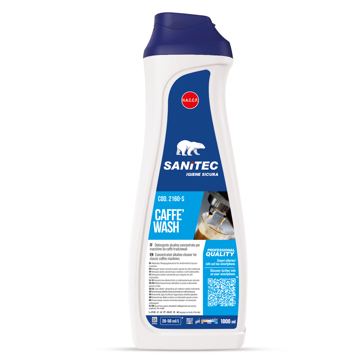 Kávéfőző tisztítószer 1000 ml - Sanitec Caffé Wash 2160-S