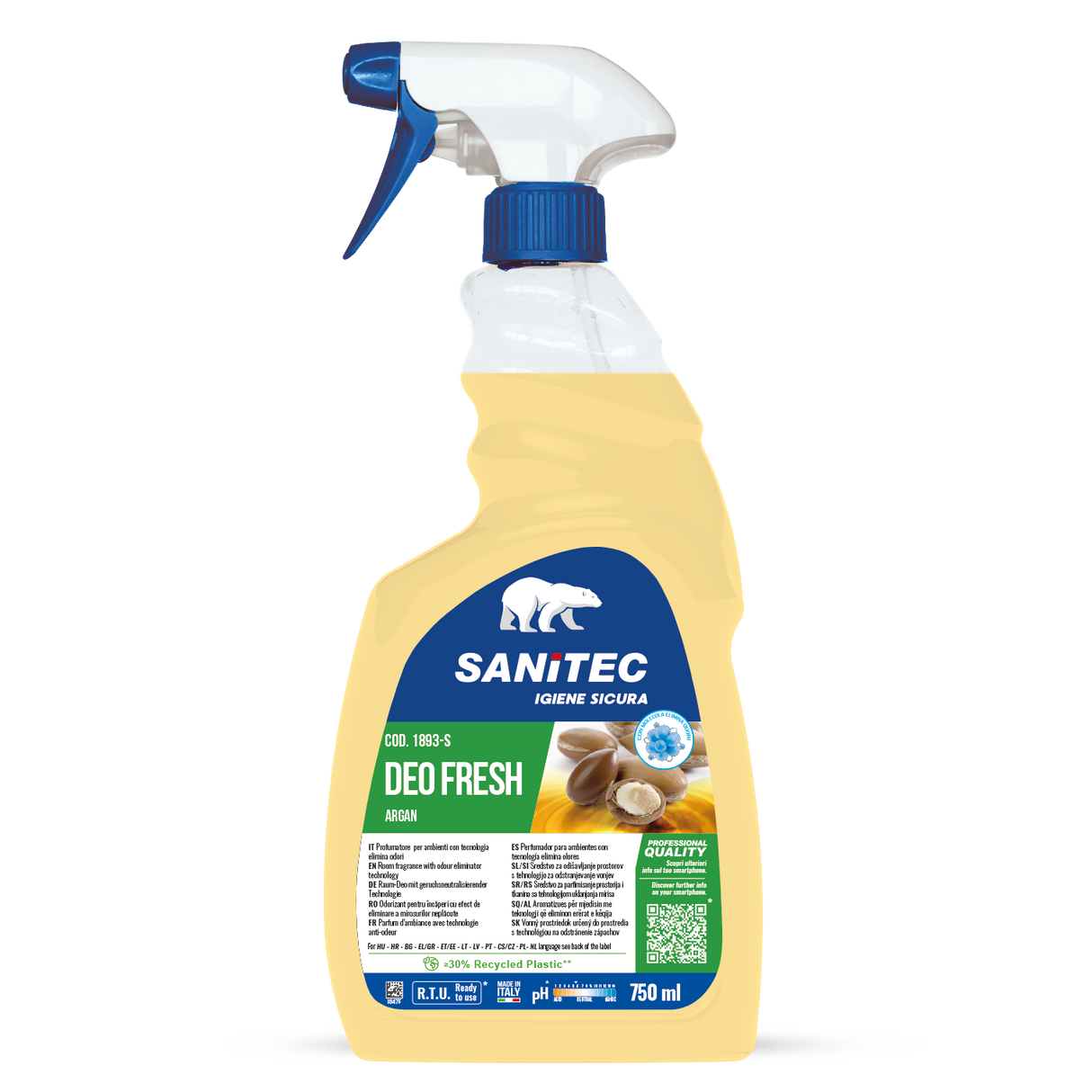 Textil és légfrissítő argánolaj illattal 750 ml - Sanitec Deo Fresh Argan 1893-S