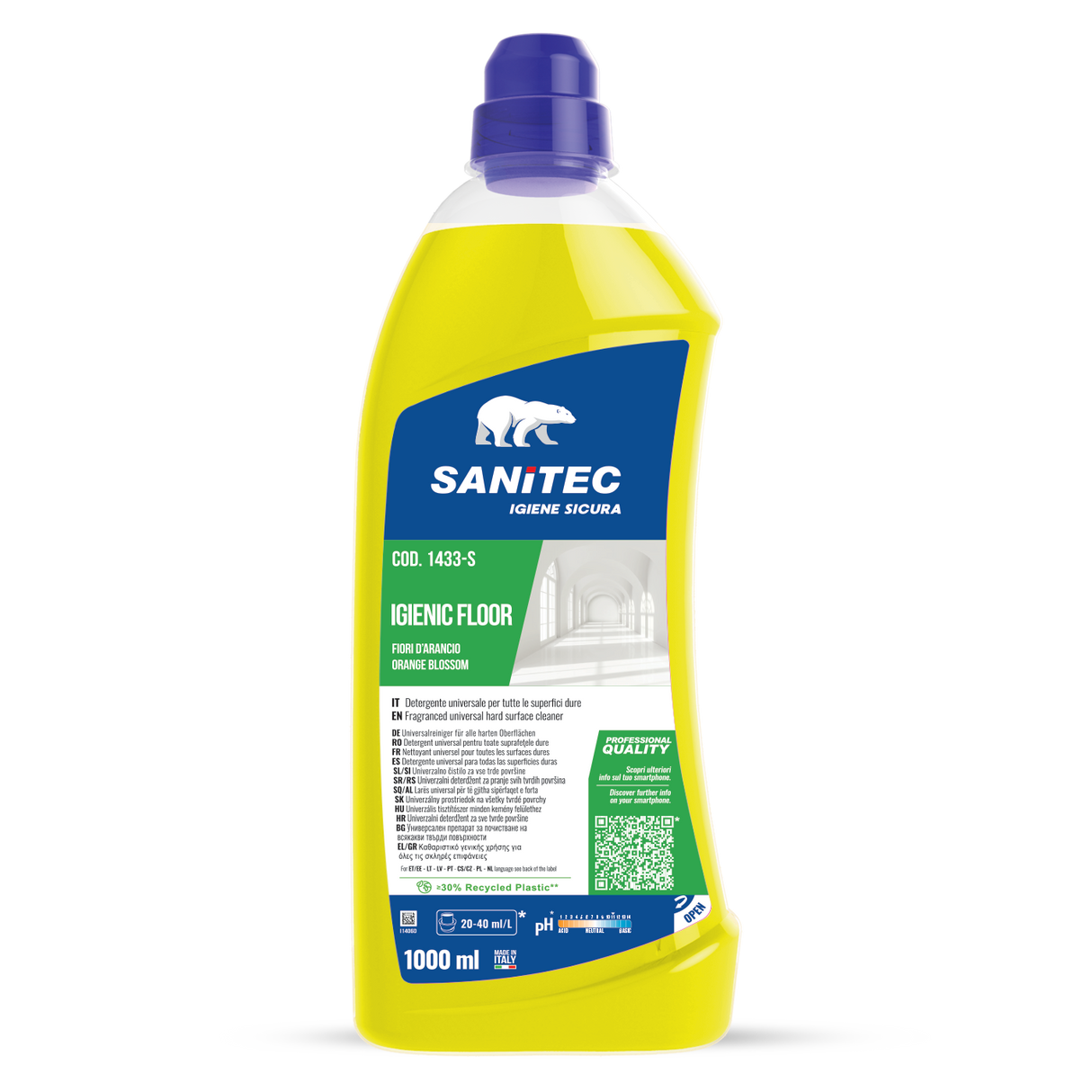 Padozattisztító narancsvirág illattal 1000 ml - Sanitec Igienic Floor Orange Blossom 1433-S