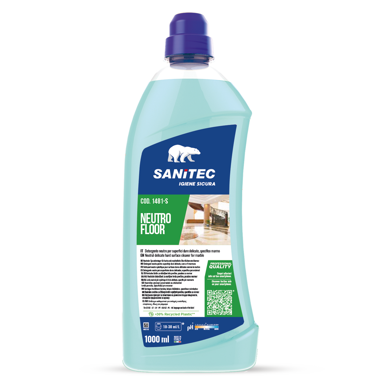 Padozattisztító márvány felületekre 1000 ml - Sanitec Neutro Floor 1481-S