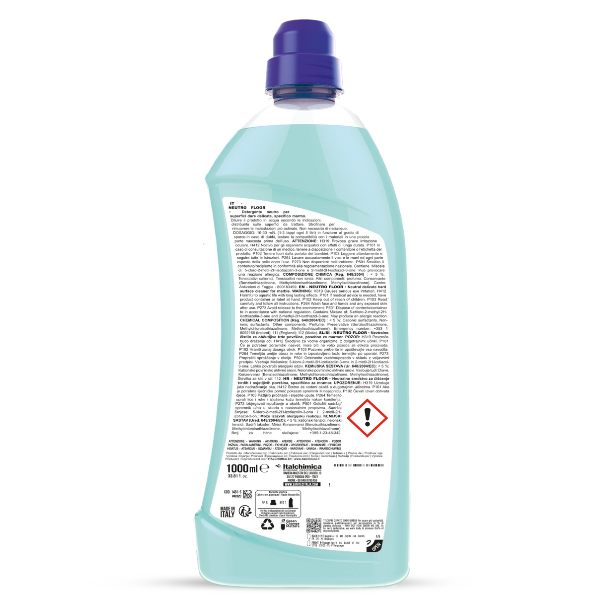 Padozattisztító márvány felületekre 1000 ml - Sanitec Neutro Floor 1481-S