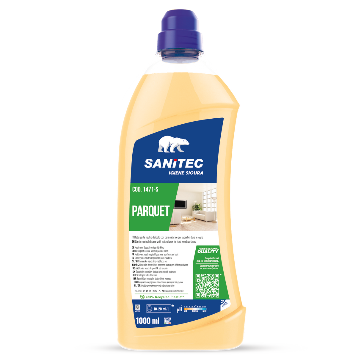 Parketta tisztító méhviasszal 1000 ml - Sanitec Parquet 1471-S