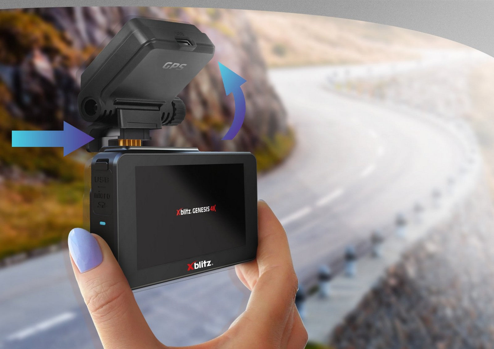 Xblitz GENESIS 4K Menetrögzitő kamera 4K felbontással és GPS-sel