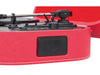 Trevi TT 1020 BT SALLY Red Hordozható retró bakelit lemezjátszó, USB-s zenerögzítéssel, beépített akkuval